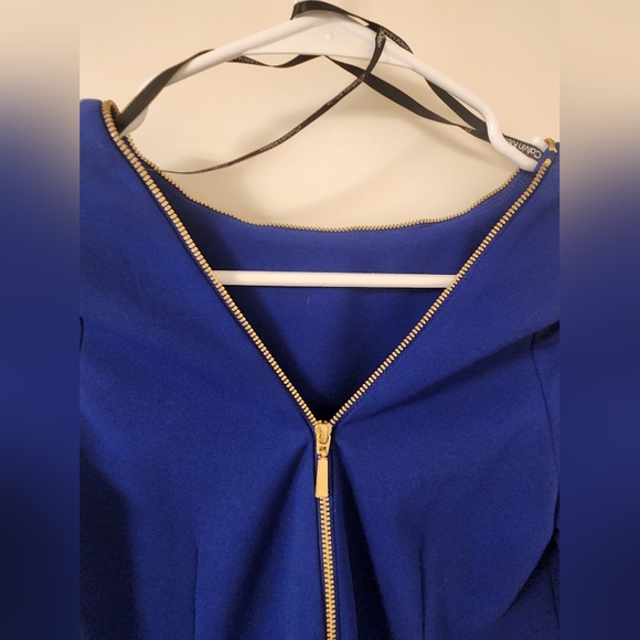 NWT Calvin‎ Klein Blue Zipper Dress - Picture 6 of 7